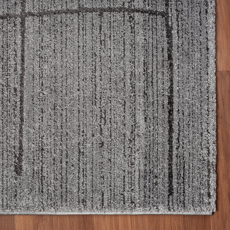 Kurzflor Teppich Skandinavisch Wohnzimmer Schlafzimmer Boho Optik Weich Streifen-zoom-