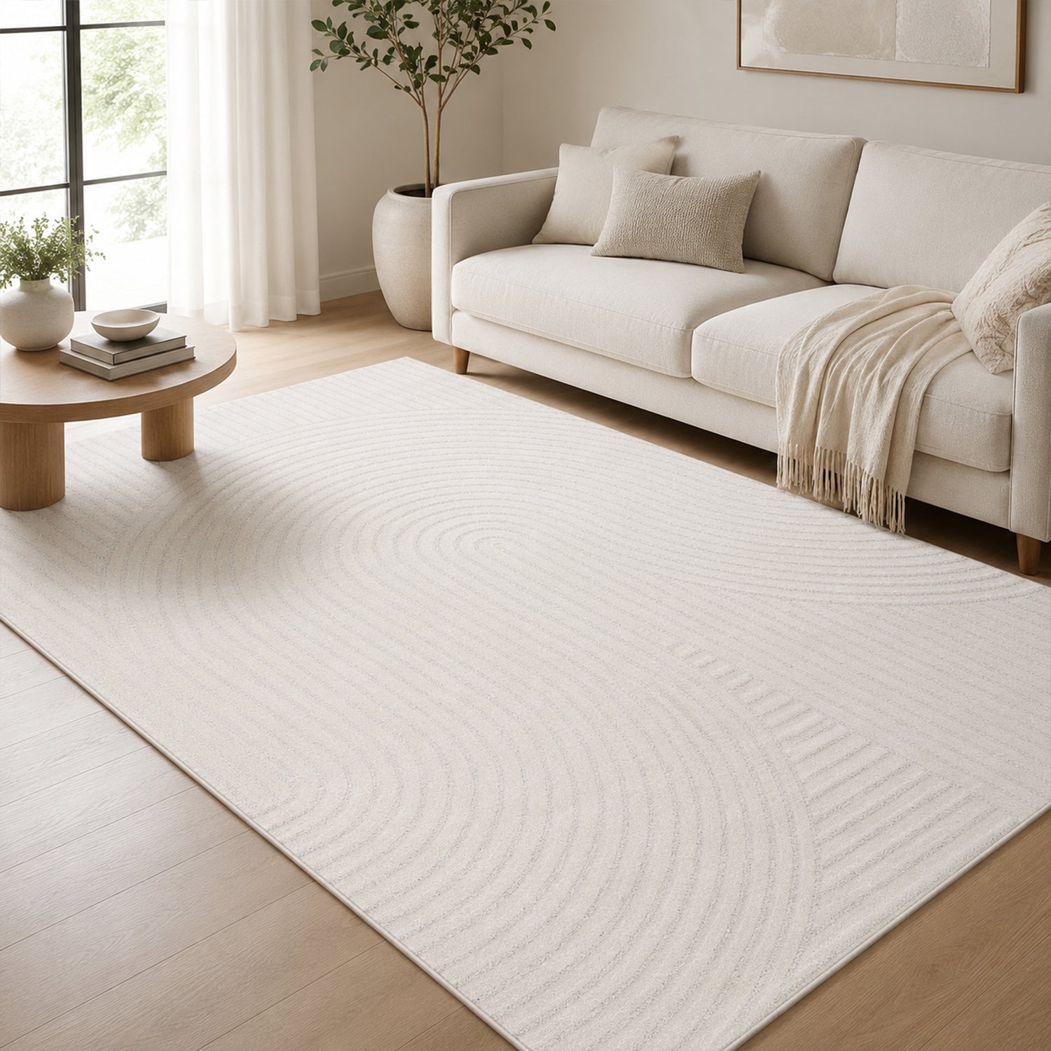 High-pile, long-pile rug, modern, for living room, bedroom, ultra-soft pattern-zoom-2