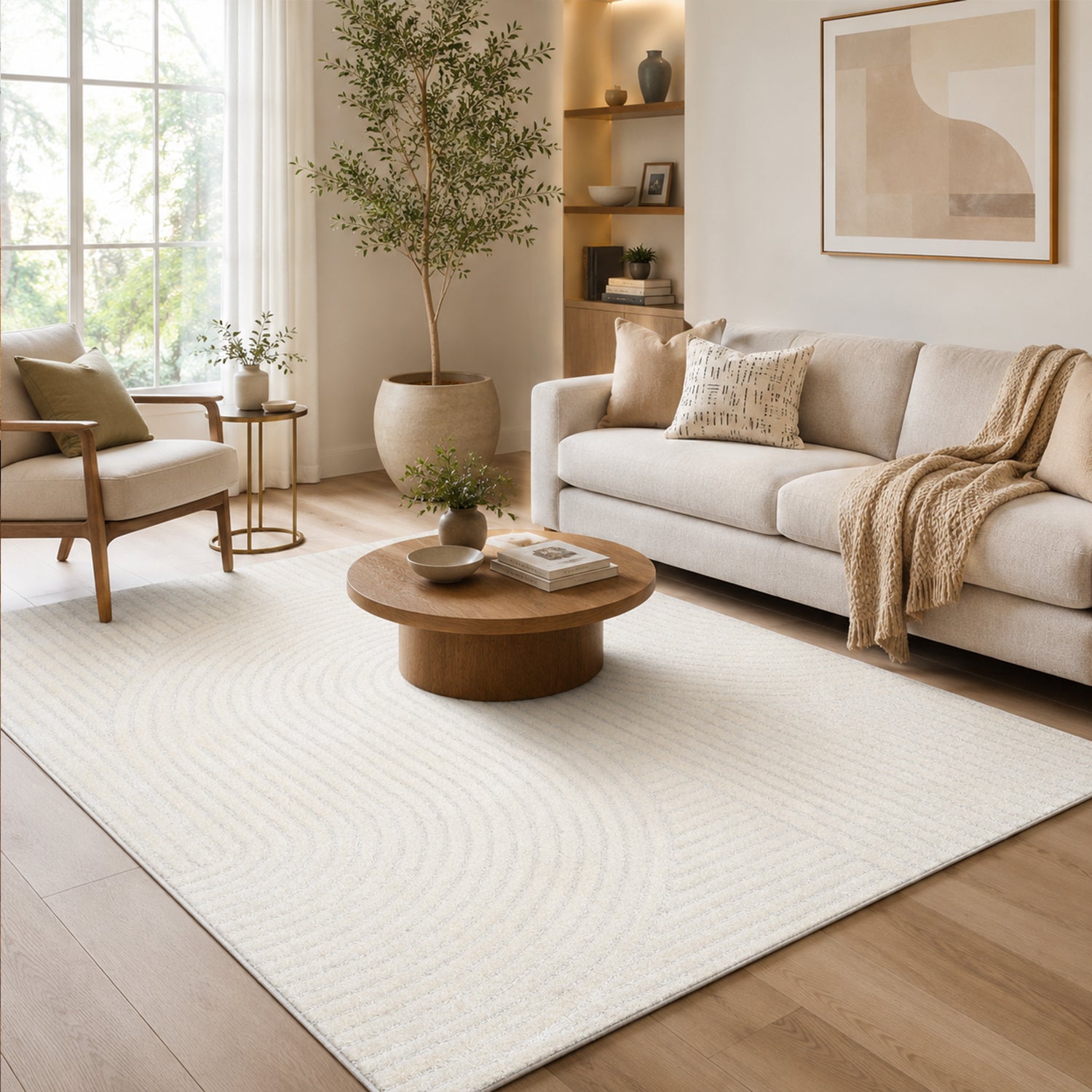 High-pile, long-pile rug, modern, for living room, bedroom, ultra-soft pattern-4