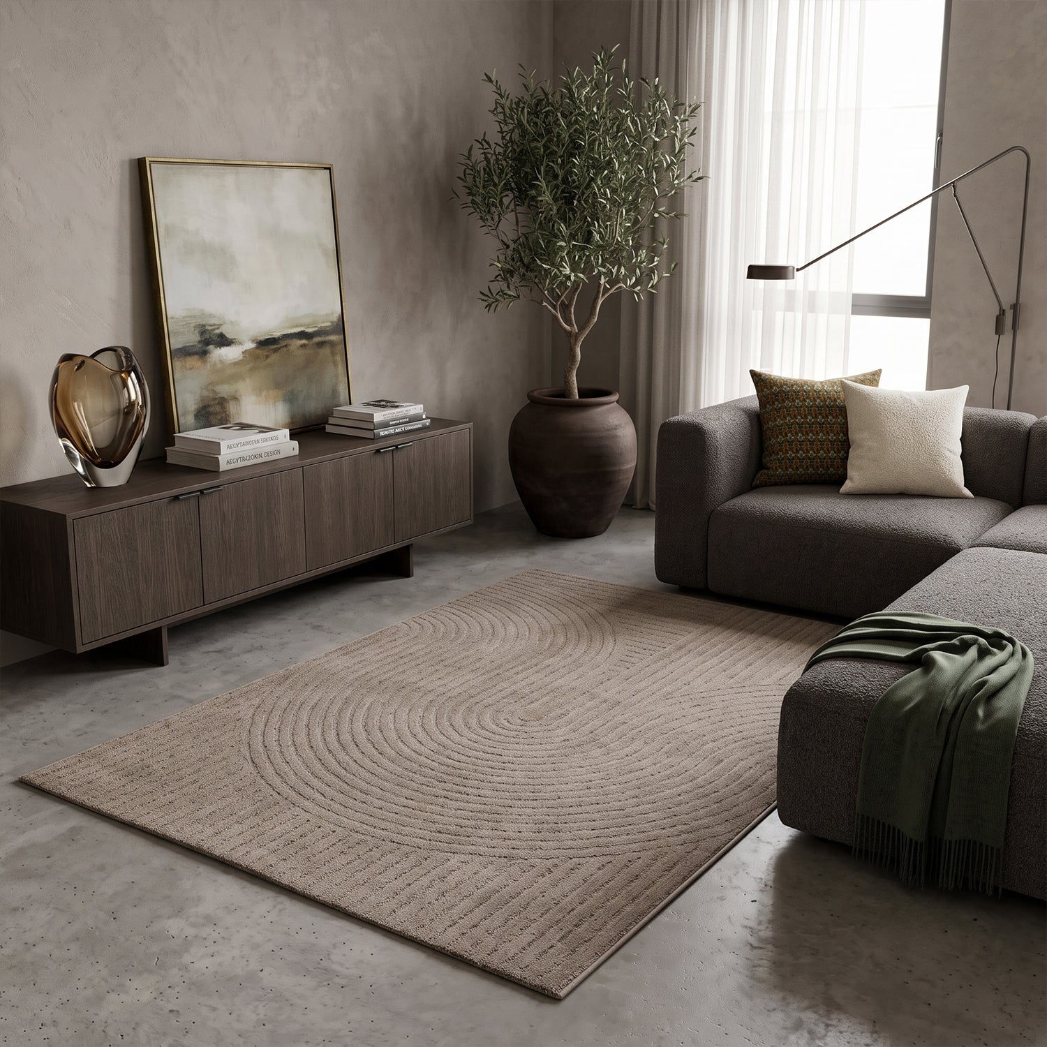 High-pile, long-pile rug, modern, for living room, bedroom, ultra-soft pattern-zoom-25