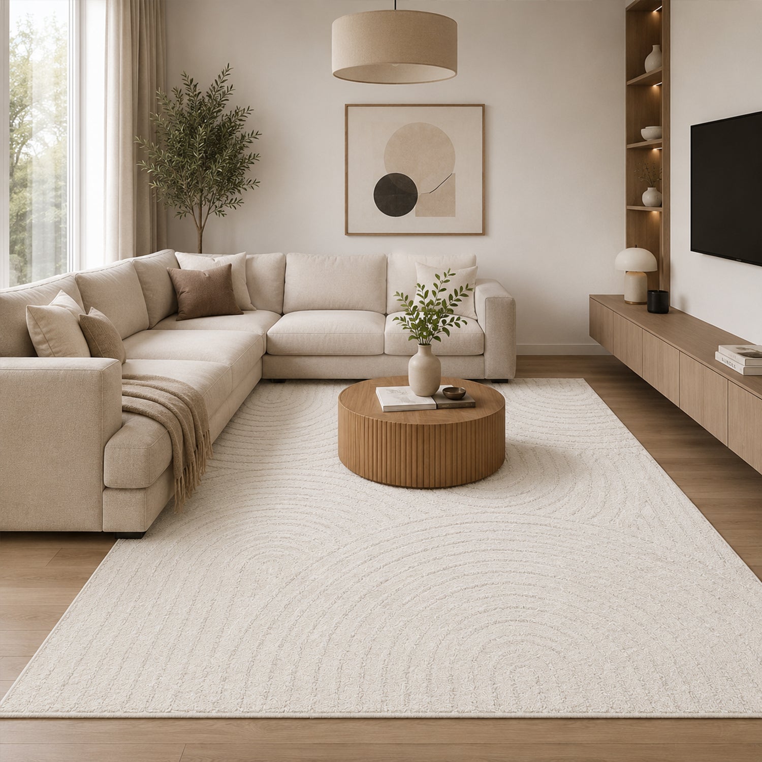 High-pile, long-pile rug, modern, for living room, bedroom, ultra-soft pattern-65