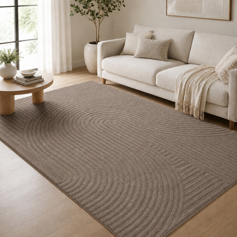 High-pile, long-pile rug, modern, for living room, bedroom, ultra-soft pattern-zoom-