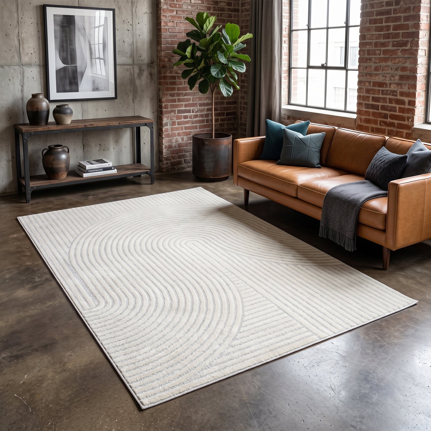 High-pile, long-pile rug, modern, for living room, bedroom, ultra-soft pattern-3