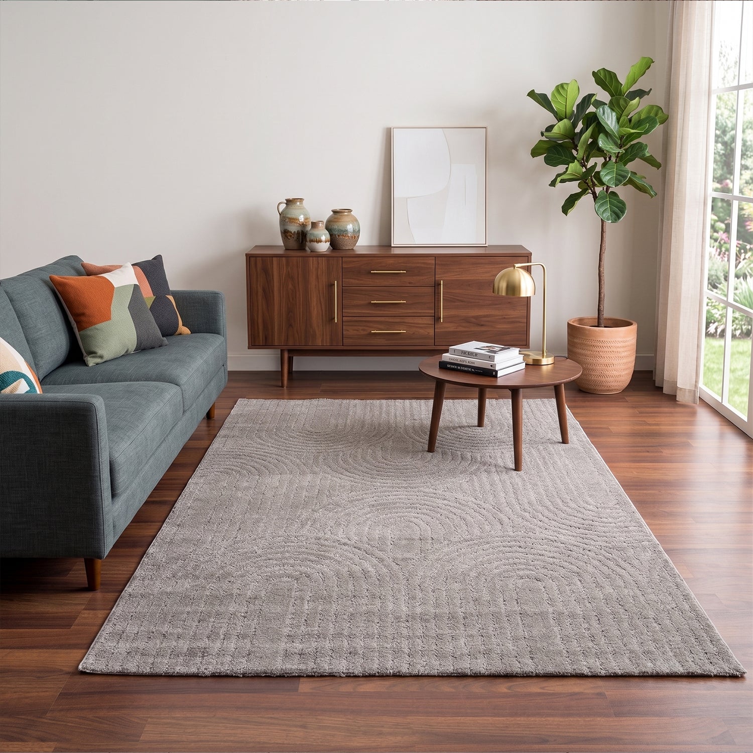 High-pile, long-pile rug, modern, for living room, bedroom, ultra-soft pattern-55