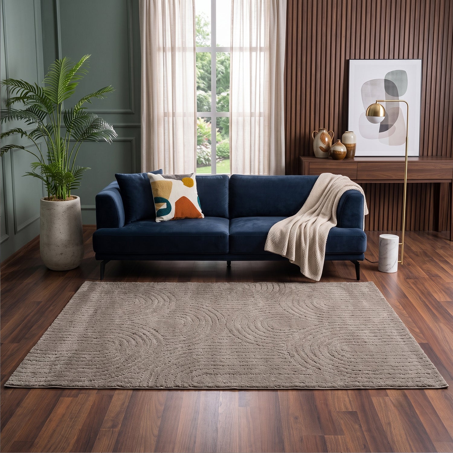 High-pile, long-pile rug, modern, for living room, bedroom, ultra-soft pattern-zoom-48