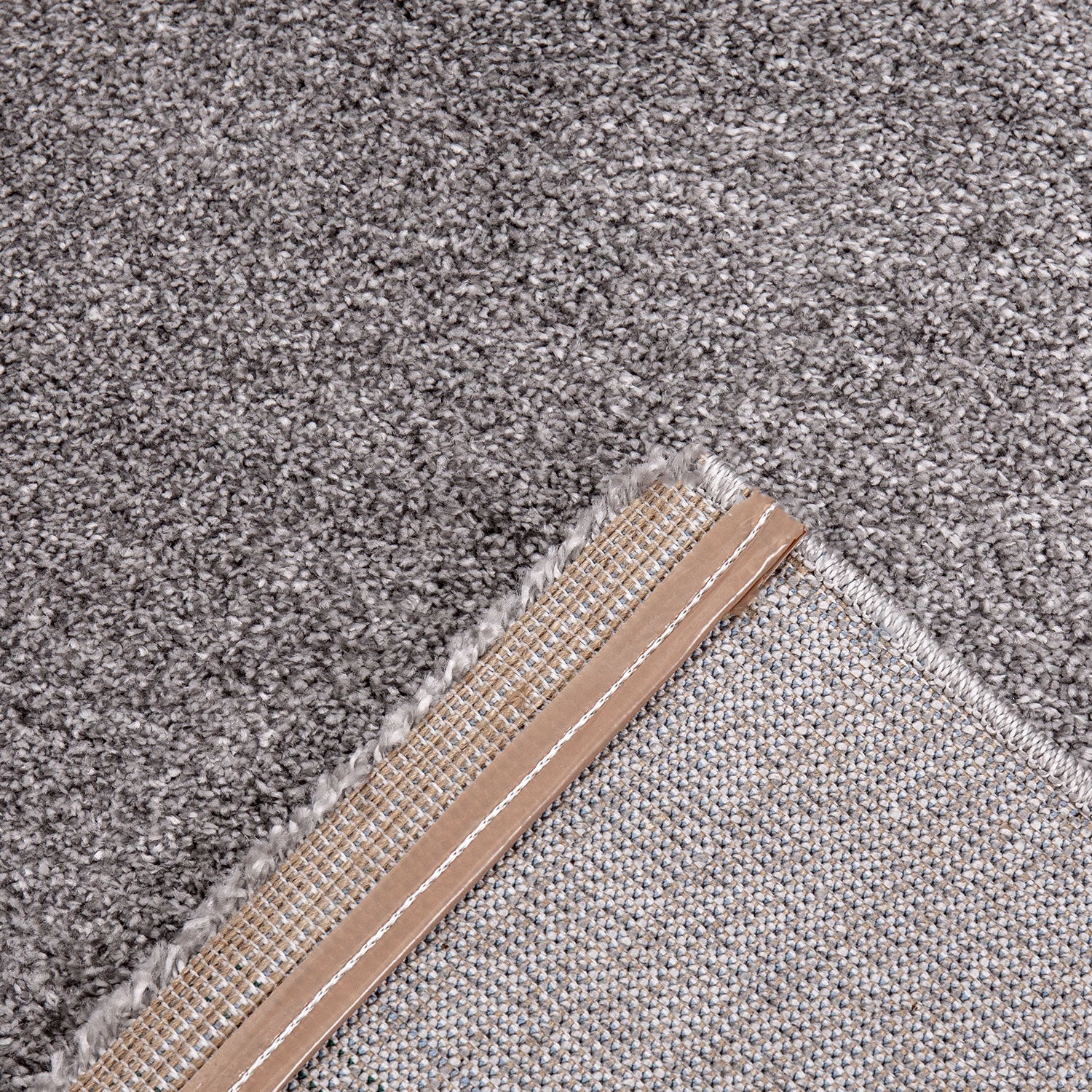Short-pile rug, solid color, soft & fluffy, silky sheen in grey/anthracite, for living room, bedroom, kitchen-zoom-2