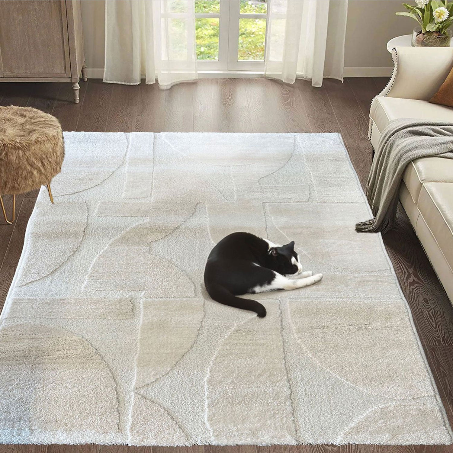 Modern rugs for living room and bedroom, boho look, Scandinavian, high-quality.