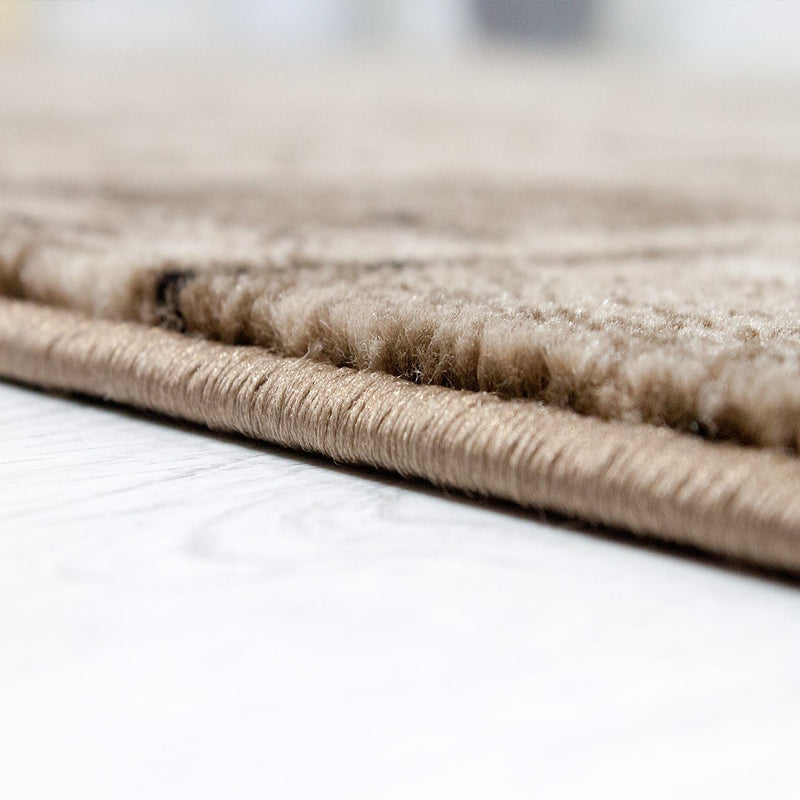 Modern carpet with stone look, brick pattern, durable in brown 5162-zoom-