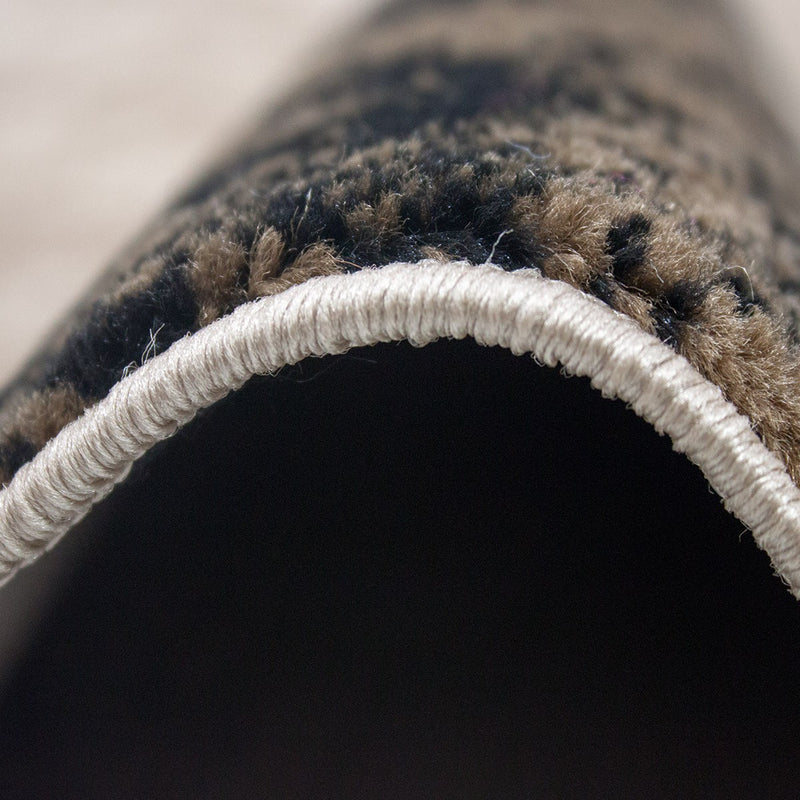 Teppich Wohnzimmer Beige Moderner Designer Teppich Marmor Muster Kariert und Meliert-zoom-