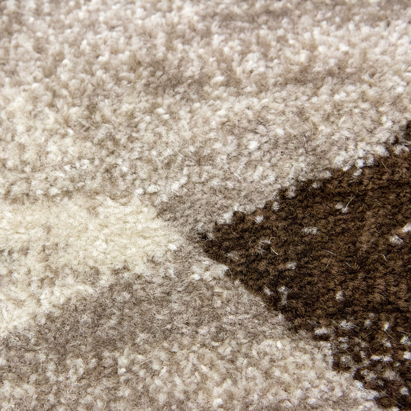 Moderner Teppich Geometrisches Muster Meliert in Braun Beige-zoom-