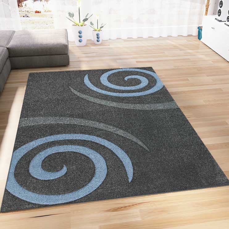 Cascadapl6678 Blue Spinning Top Contour Cut Carpet