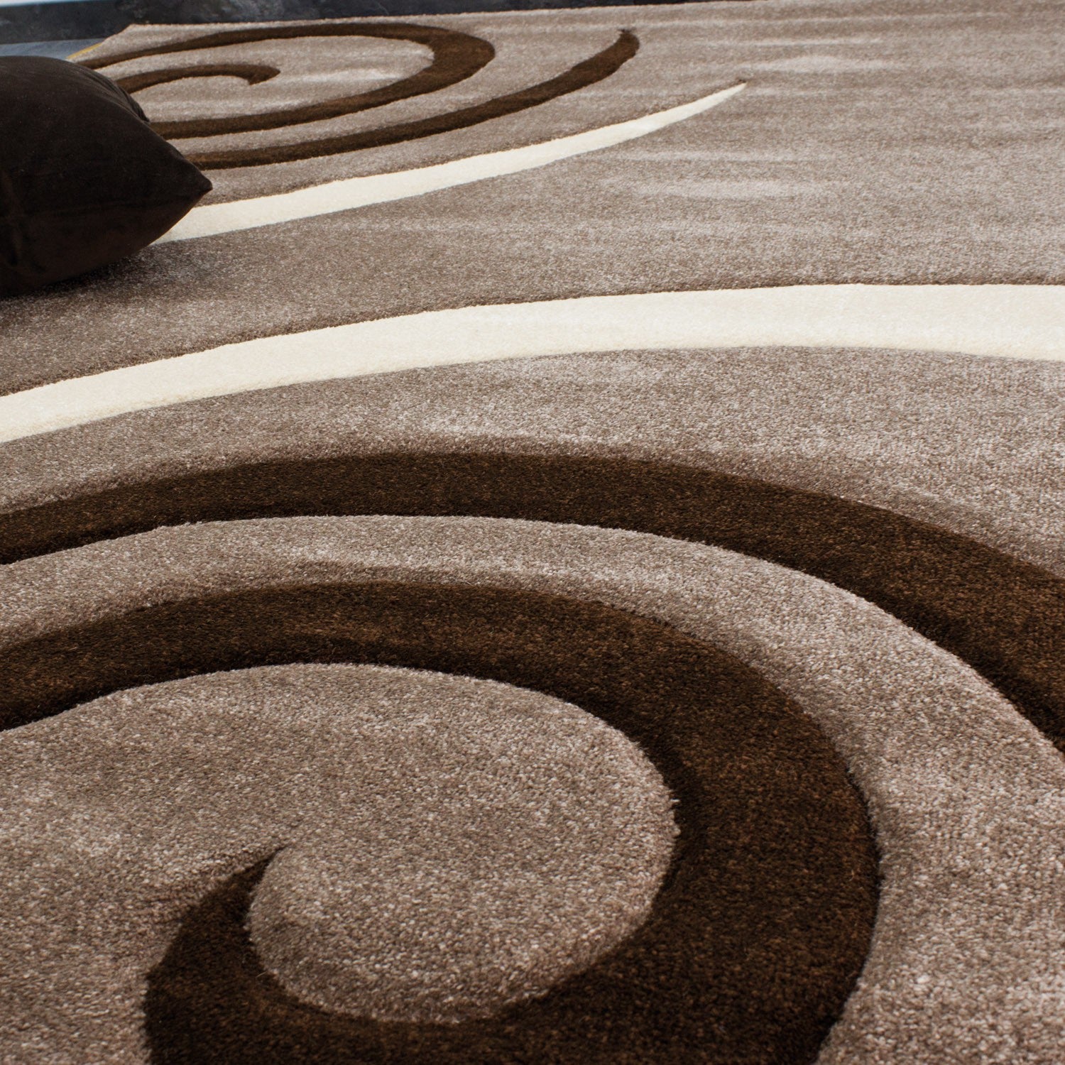 Cascadapl6678 Braun Kreisel Teppich-3