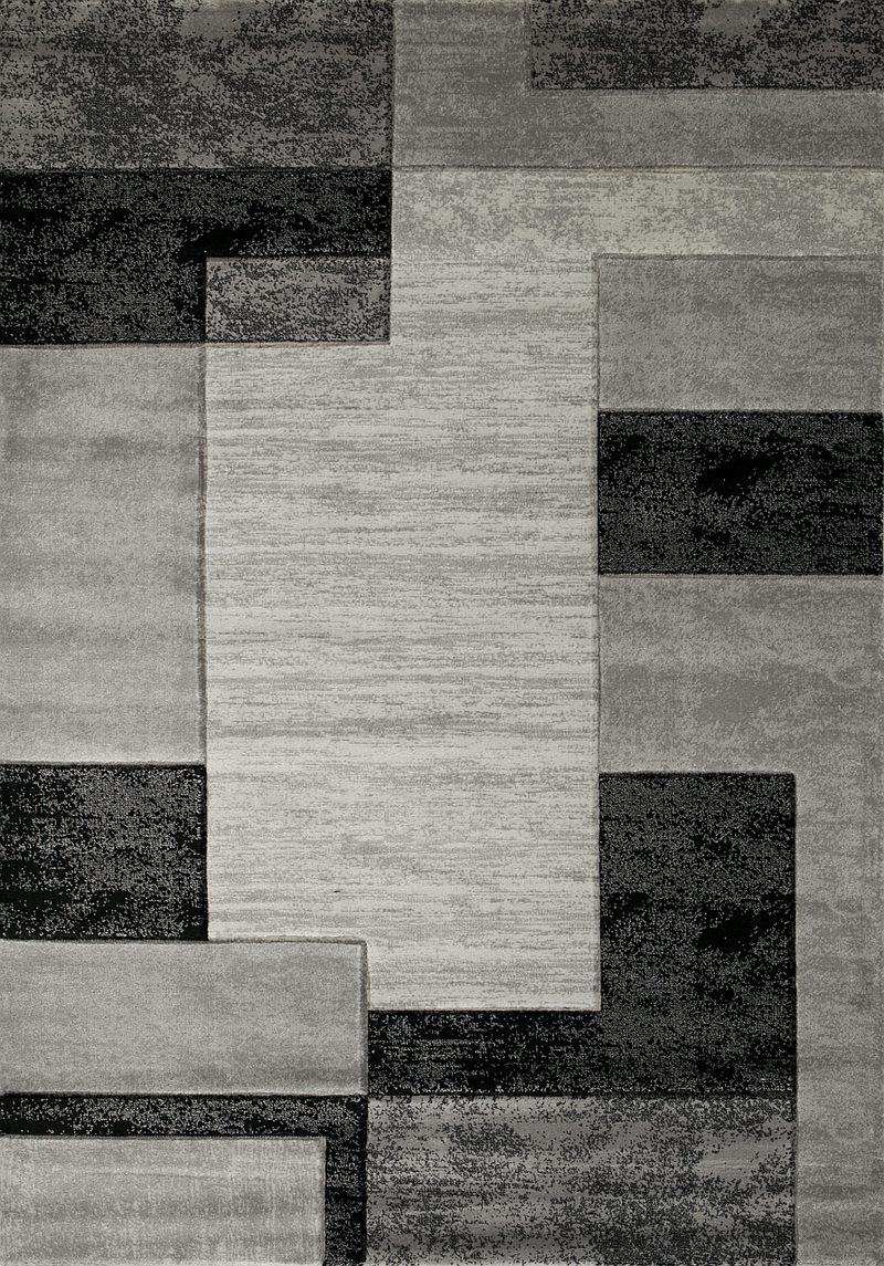 Florenza9468 Grau Kachel Design Teppich-zoom-
