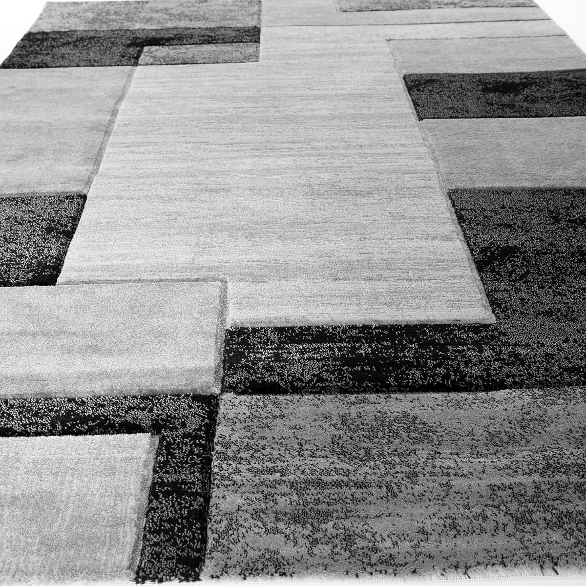 Florenza9468 Grau Kachel Design Teppich-zoom-3