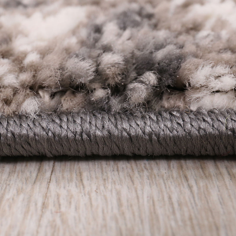 Modern designer rug with abstract pattern in gray-zoom-