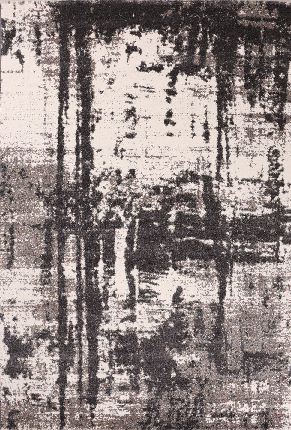 Modern designer rug with abstract pattern in gray-4