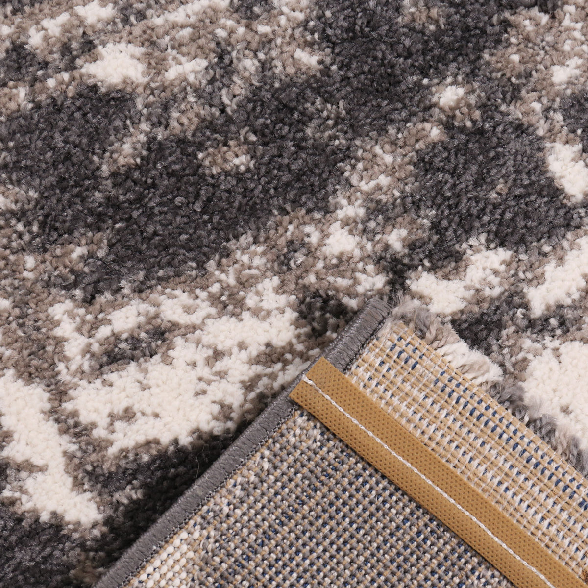 Modern designer rug with abstract pattern in gray-zoom-2