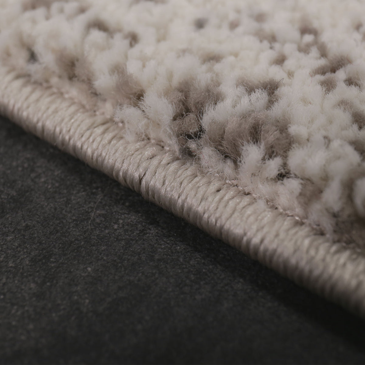 Designer Teppich mit Abstraktem Muster in Grau und Beige-4