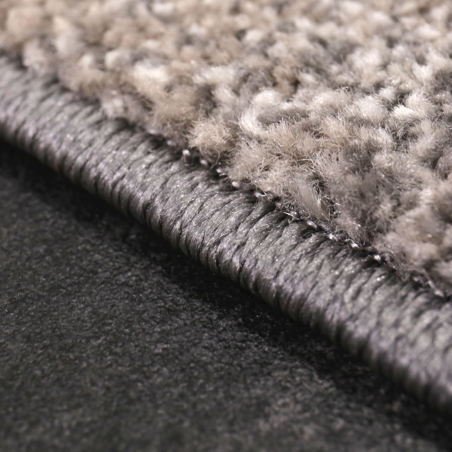 Modern designer rug with geometric abstract pattern in grey and beige-zoom-4