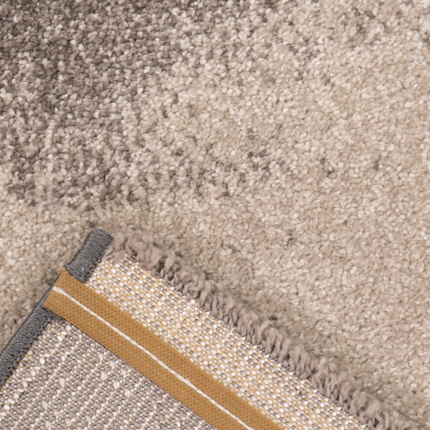 Modern designer rug with geometric abstract pattern in grey and beige-3