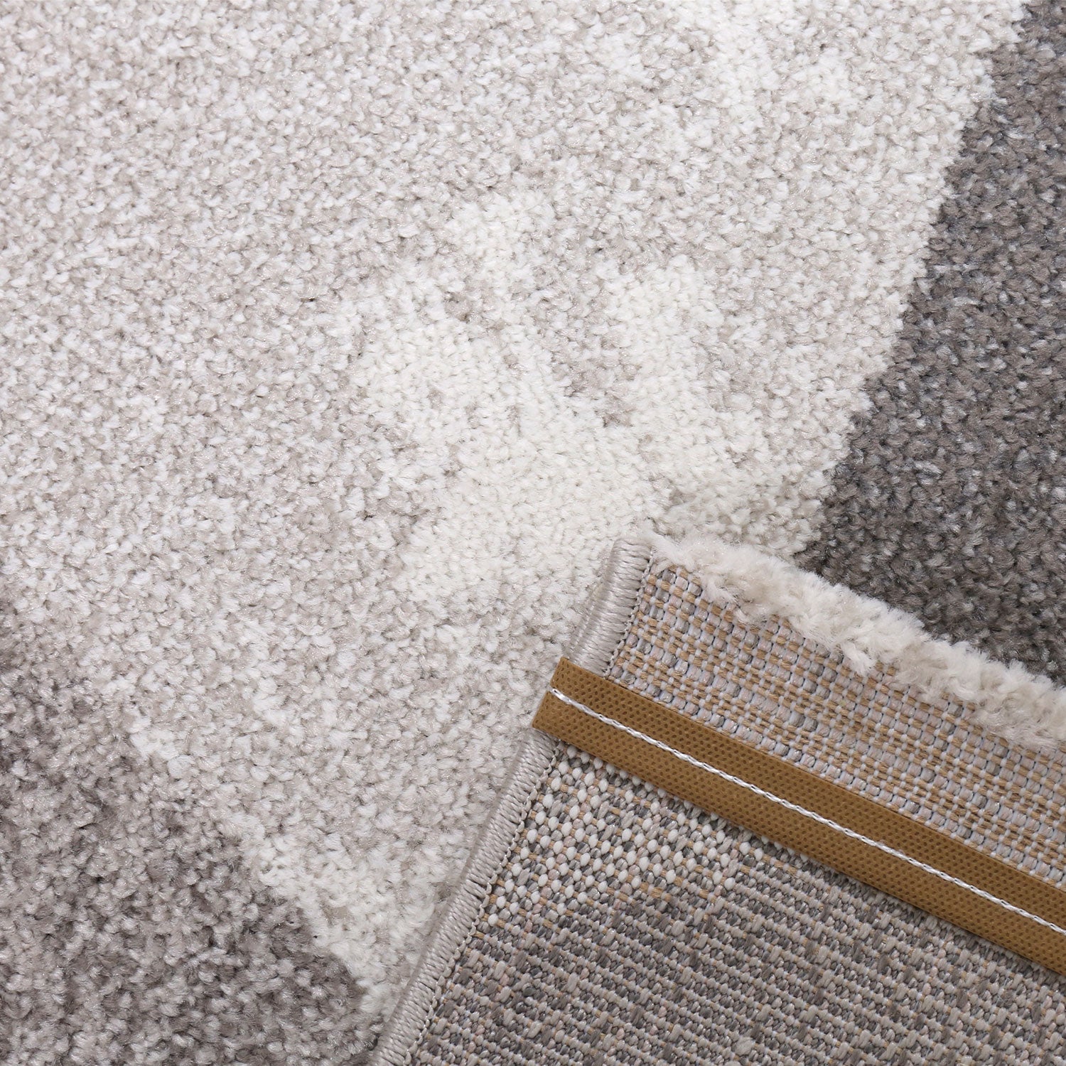 Teppich Geometrische Muster Marmor Optik Modern Grau Beige Meliert-zoom-3