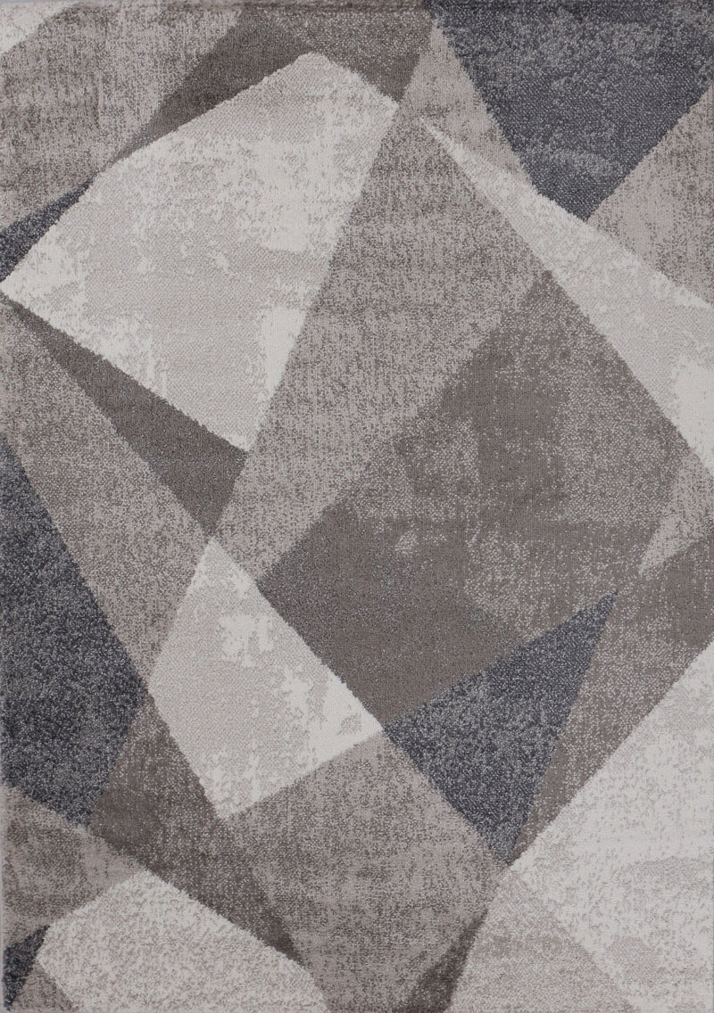 Teppich Geometrische Muster Marmor Optik Modern Grau Beige Meliert-zoom-