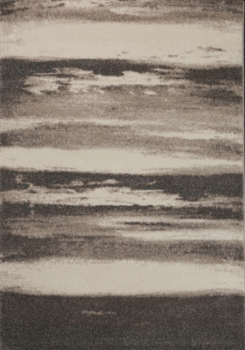 Modern designer rug with abstract stripe pattern in gray and beige-zoom-5