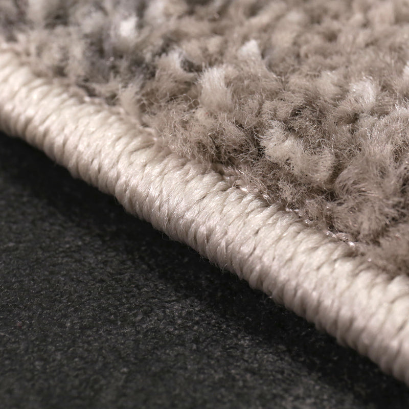 Modern designer rug with abstract stripe pattern in gray and beige-zoom-