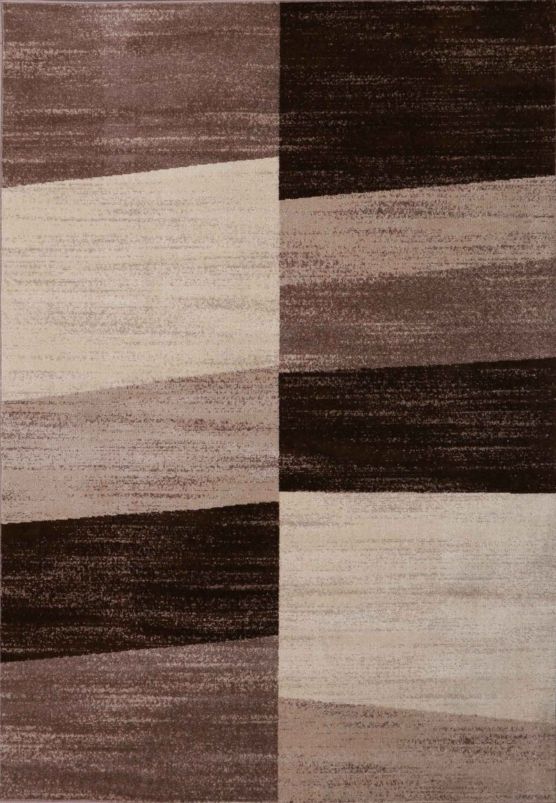 Milano9119 Brown Modern Designer Living Room Rug Geometric Pattern Mottled-zoom-