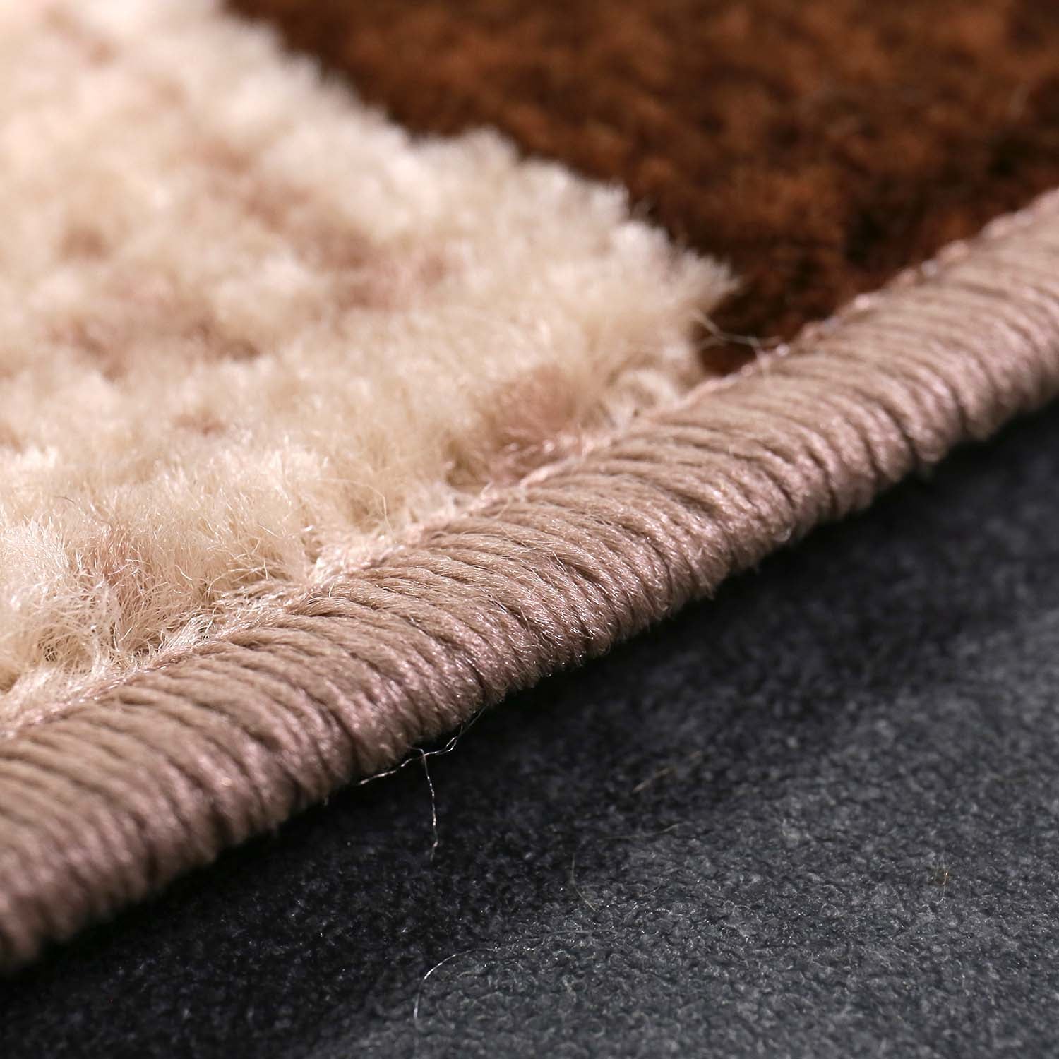 Milano9119 Brown Modern Designer Living Room Rug Geometric Pattern Mottled-4