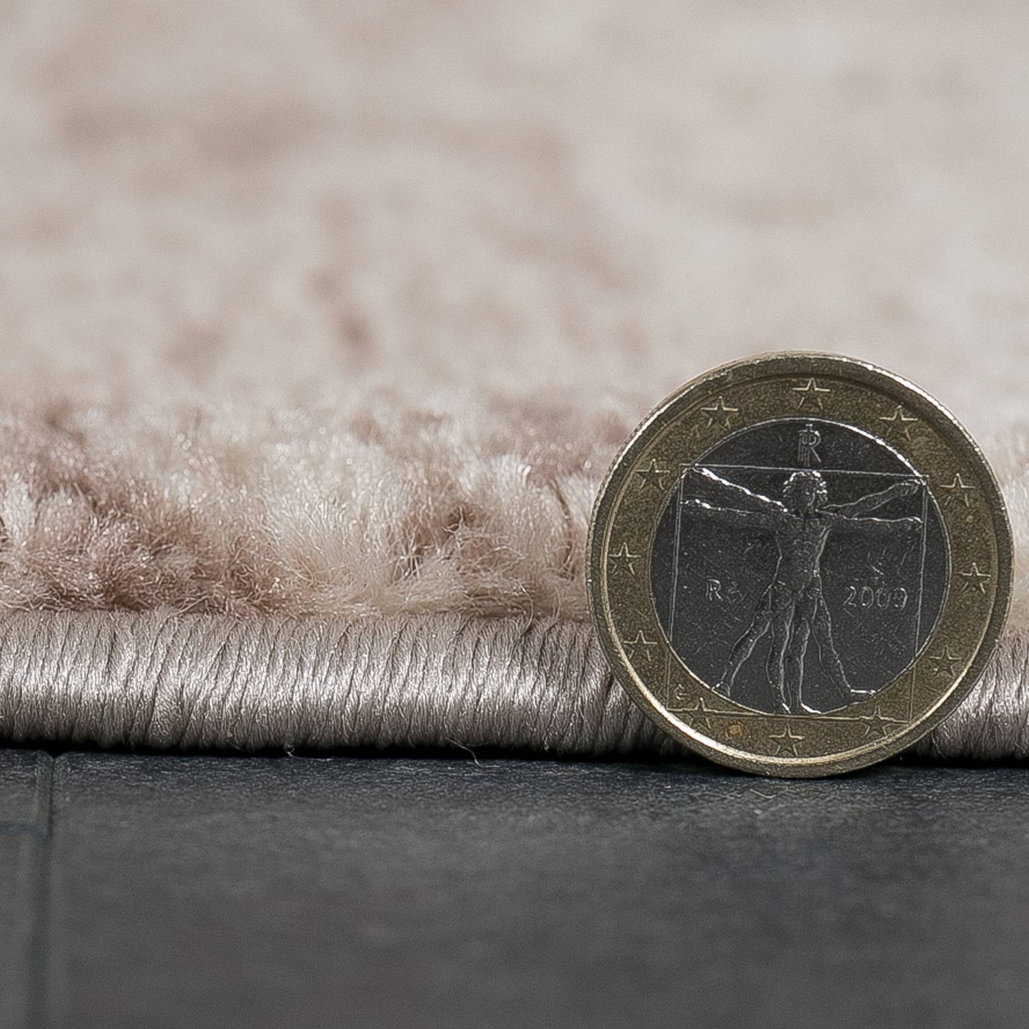 Living room rug, short pile, beige-brown, designer rug, modern tile look, checkered, easy care - VIMODA-zoom-4