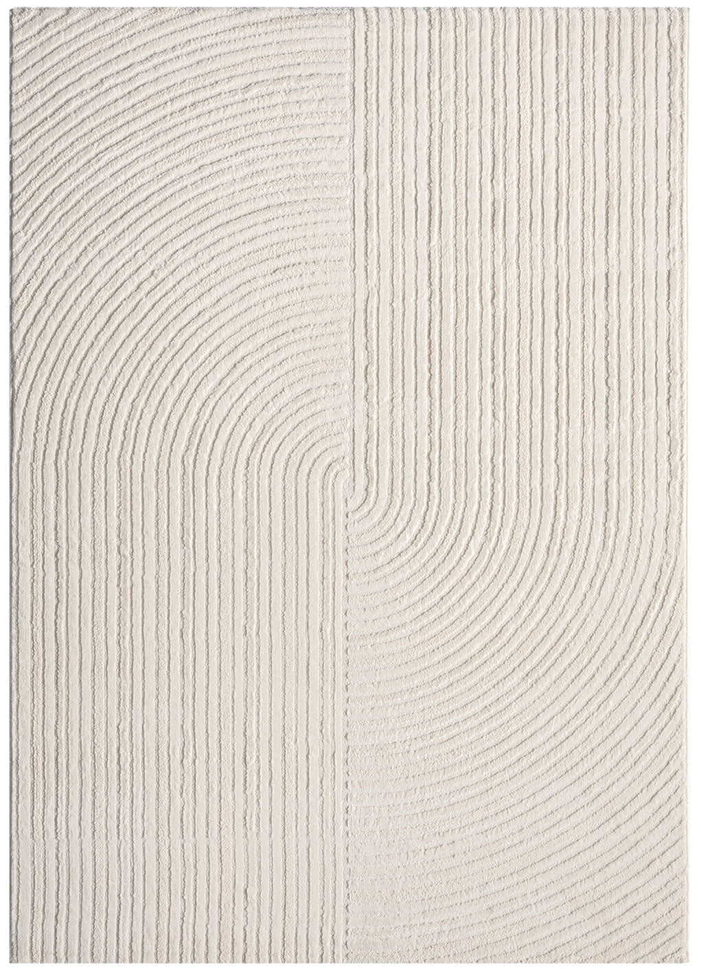 Short-pile rug Boho modern – Thin living room & bedroom rug with 3D high-low effect, easy to care for-7