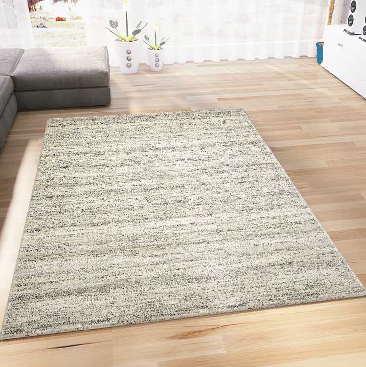 Modern beige-brown short-pile rug for living room, mottled solid color, suitable for underfloor heating