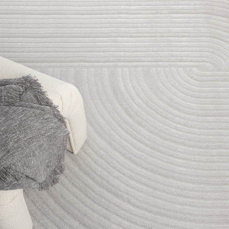 Modern short-pile rug for living room, bedroom, boho look, rainbow, Scandinavian-zoom-