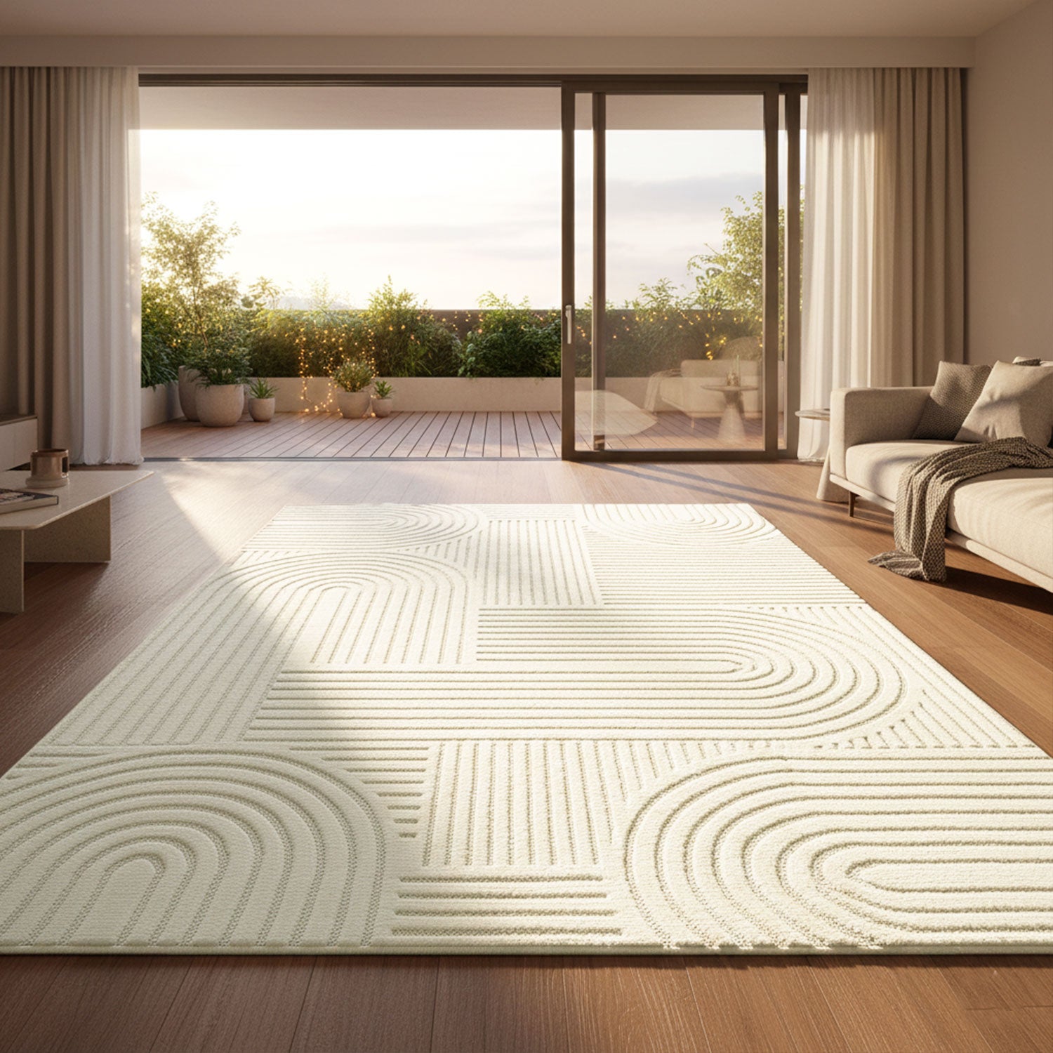 Moderner Kurzflor Teppich Wohnzimmer Schlafzimmer Skandinavisch In&Outdoor geeignet-21