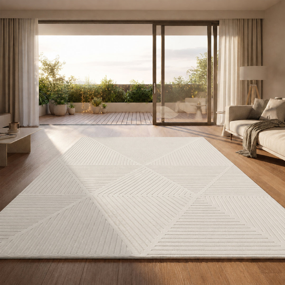 Moderner Kurzflor Teppich Wohnzimmer Schlafzimmer Skandinavisch In&Outdoor geeignet-zoom-34