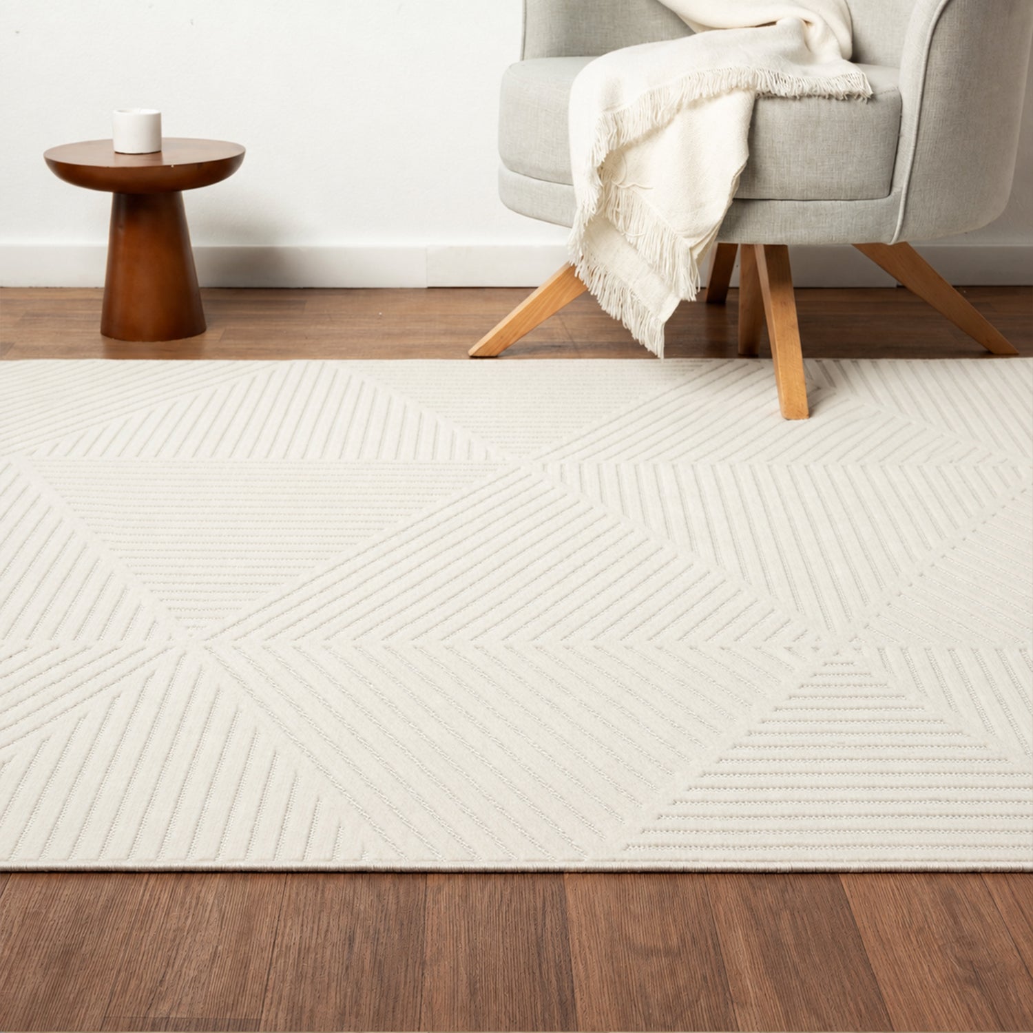 Moderner Kurzflor Teppich Wohnzimmer Schlafzimmer Skandinavisch In&Outdoor geeignet-zoom-38