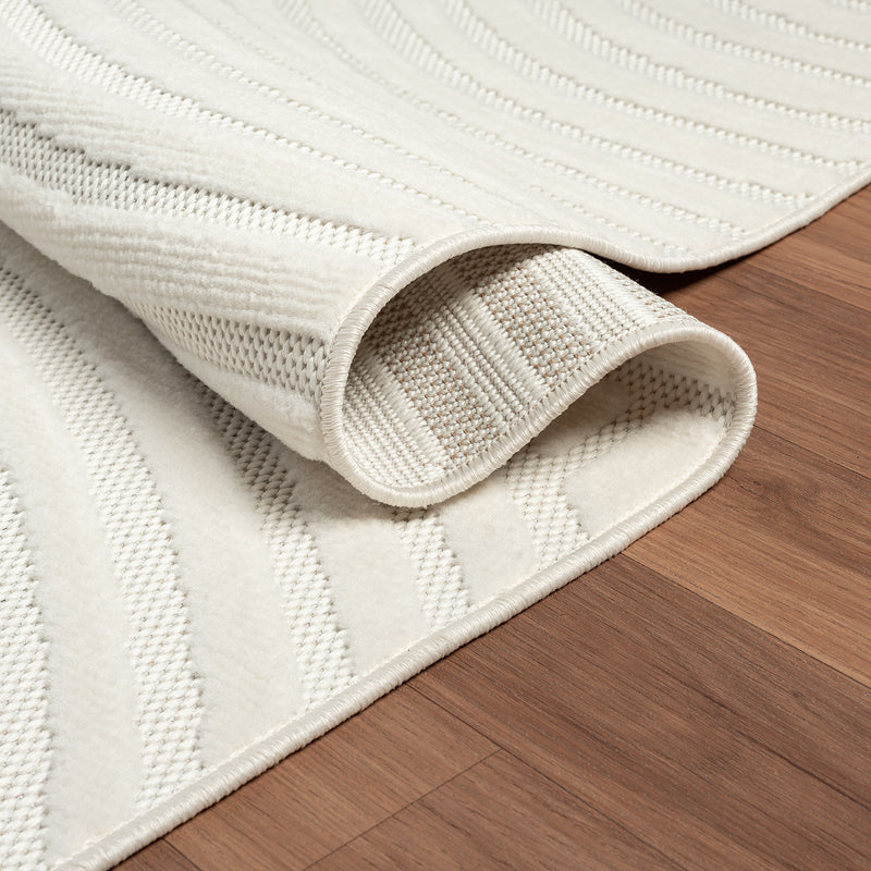 Moderner Kurzflor Teppich Wohnzimmer Schlafzimmer Skandinavisch In&Outdoor geeignet-zoom-