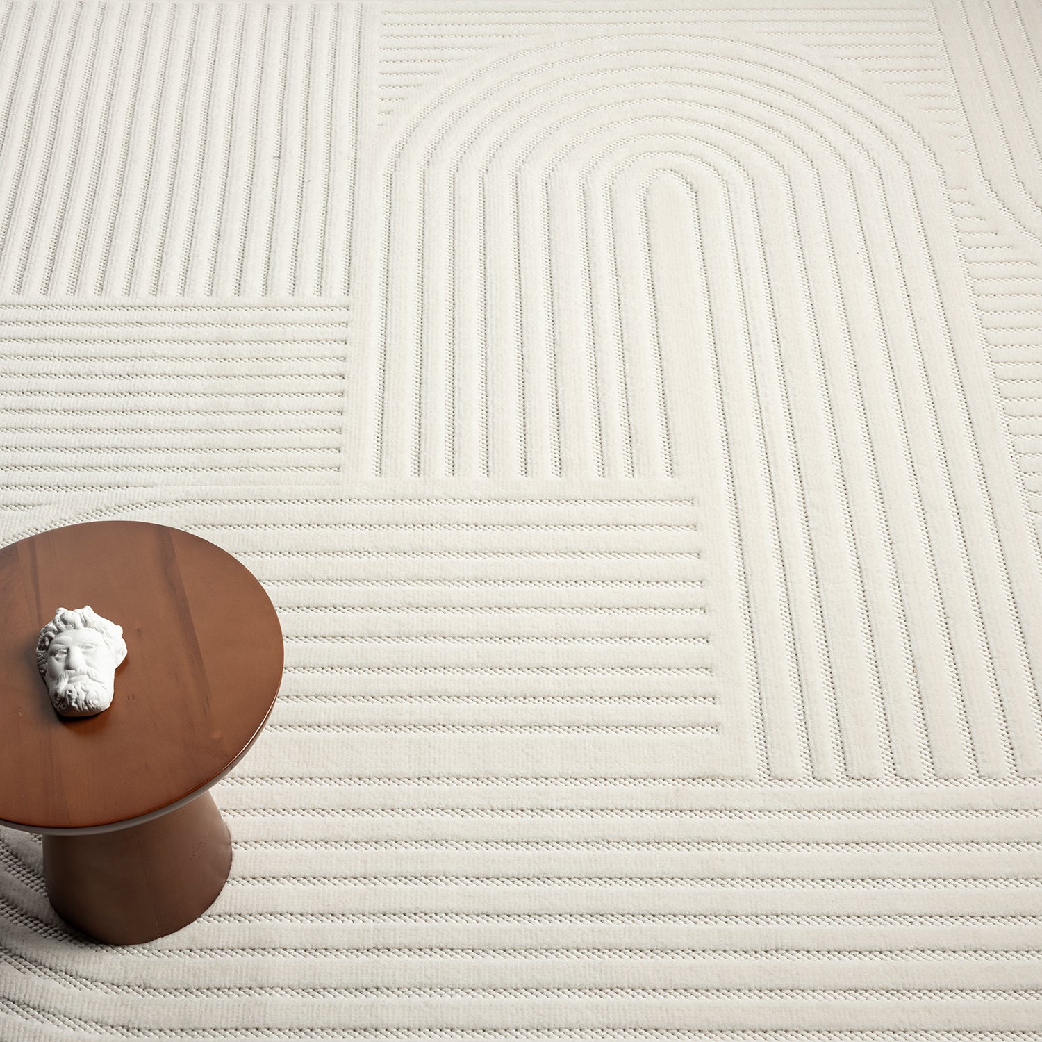 Moderner Kurzflor Teppich Wohnzimmer Schlafzimmer Skandinavisch In&Outdoor geeignet-zoom-23