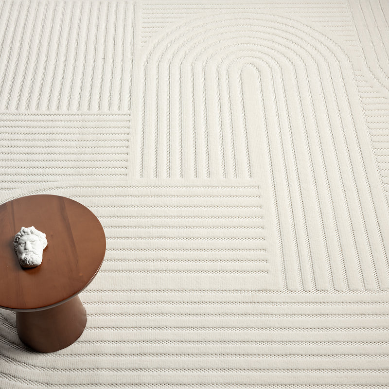 Moderner Kurzflor Teppich Wohnzimmer Schlafzimmer Skandinavisch In&Outdoor geeignet-zoom-