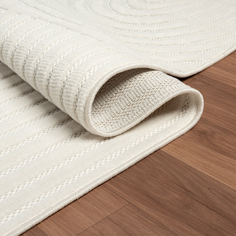 Moderner Kurzflor Teppich Wohnzimmer Schlafzimmer Skandinavisch In&Outdoor geeignet-zoom-