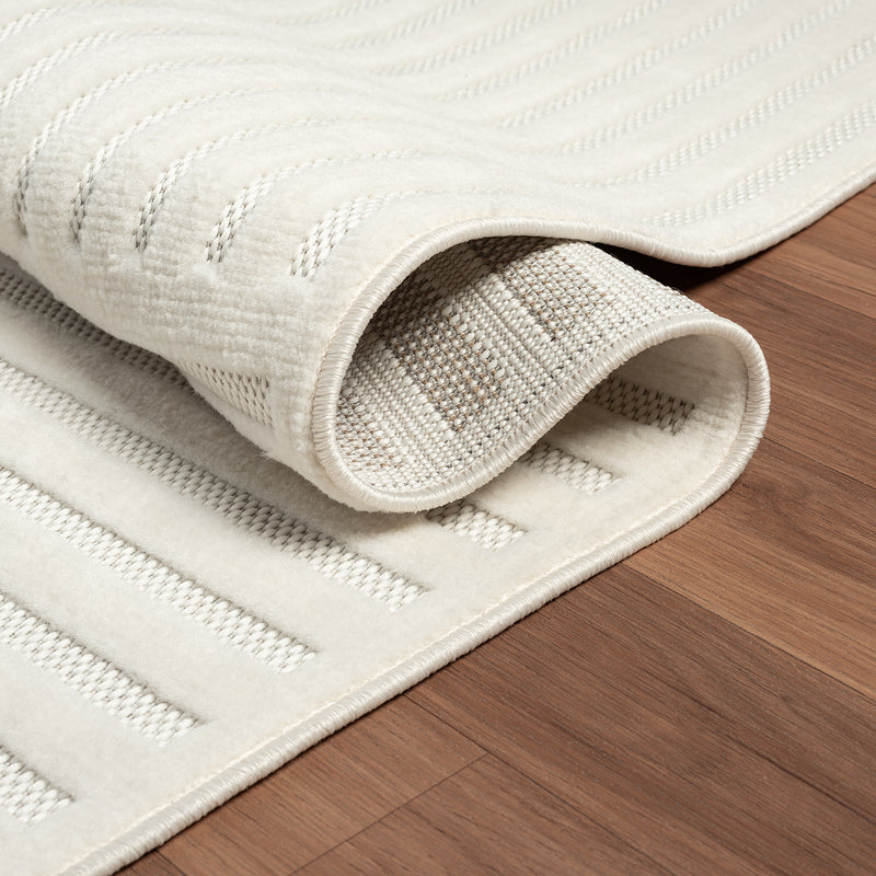 Moderner Kurzflor Teppich Wohnzimmer Schlafzimmer Skandinavisch In&Outdoor geeignet-zoom-