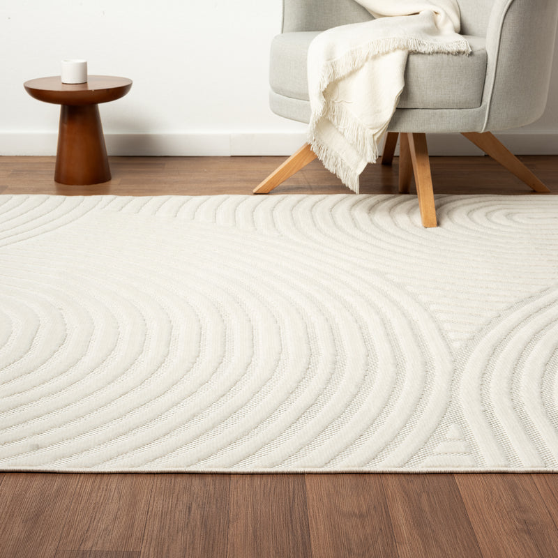 Moderner Kurzflor Teppich Wohnzimmer Schlafzimmer Skandinavisch In&Outdoor geeignet-zoom-