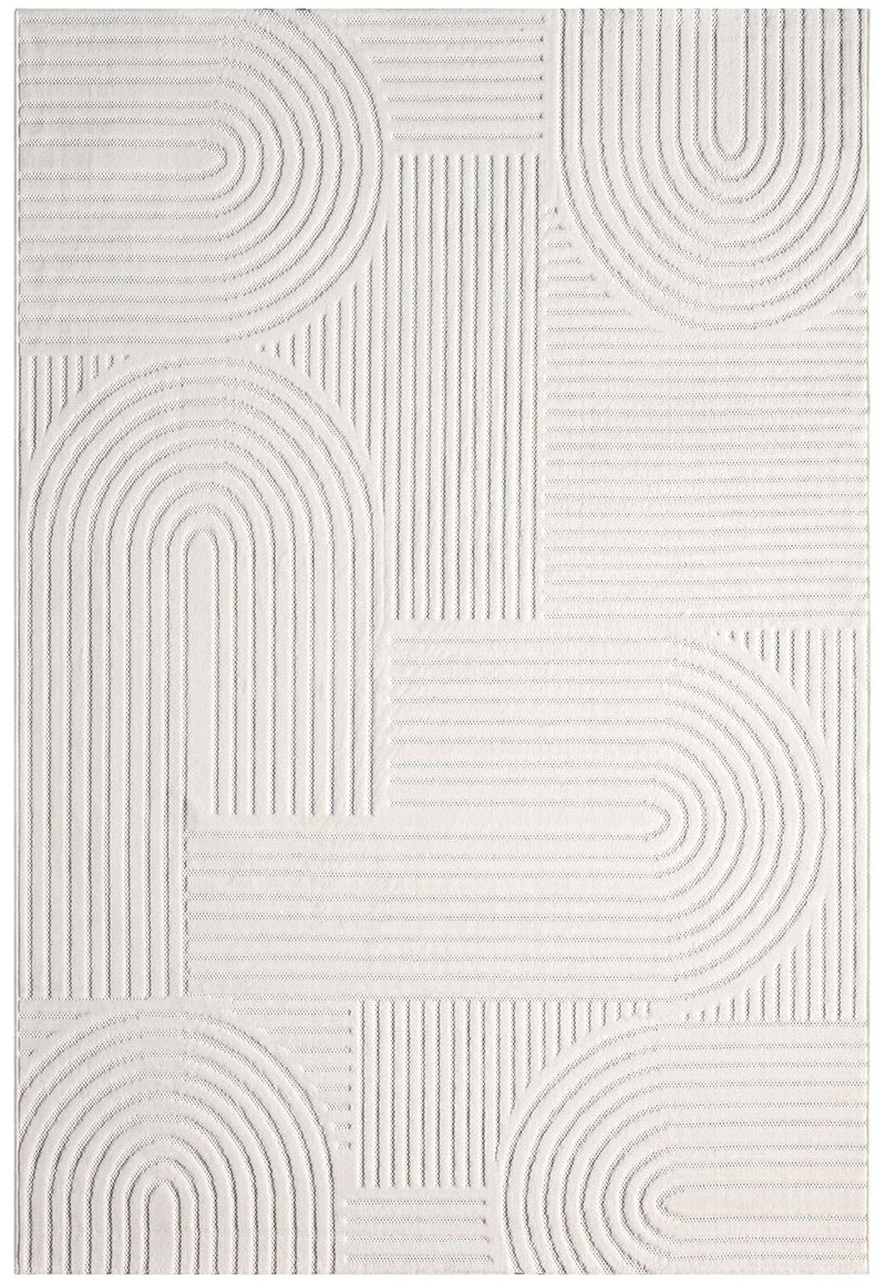 Moderner Kurzflor Teppich Wohnzimmer Schlafzimmer Skandinavisch In&Outdoor geeignet-zoom-