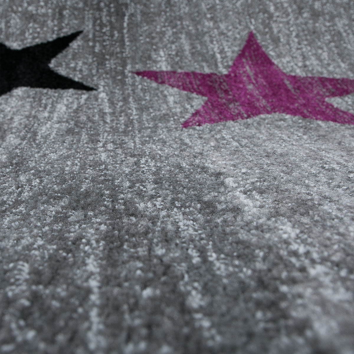 Teppich Modern Jugendstil Kurzflor Grau Lila Schwarz Stern Muster, für Wohnzimmer, Schlafzimmer, küche-3