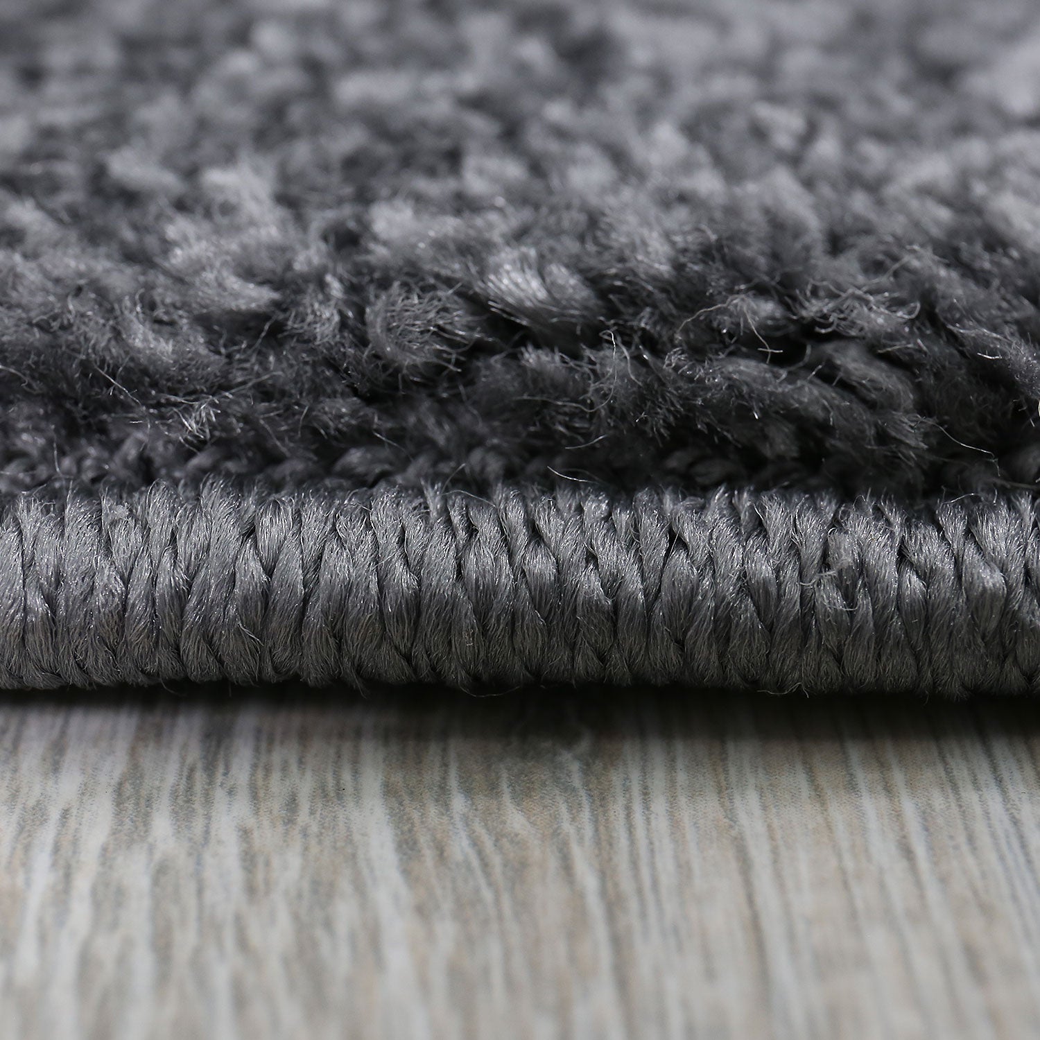 Teppich Wohnzimmer Modern Steinoptik mit handgeschnittenen Konturen Grau Anthrazit