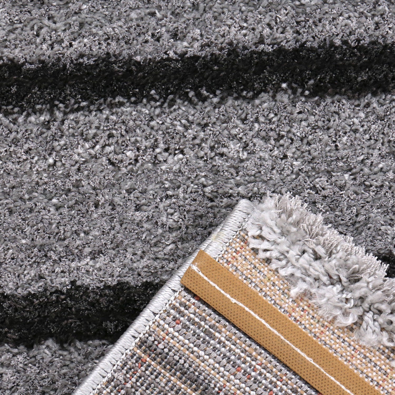 Modern living room rug, extra soft, special melange, anthracite/grey-3