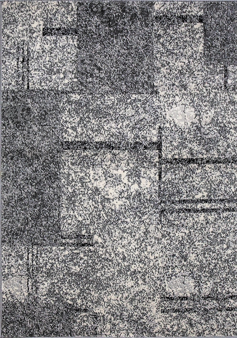 Modern checkered abstract design rug in grey and blue mottled with color gradient for living room or youth room-zoom-