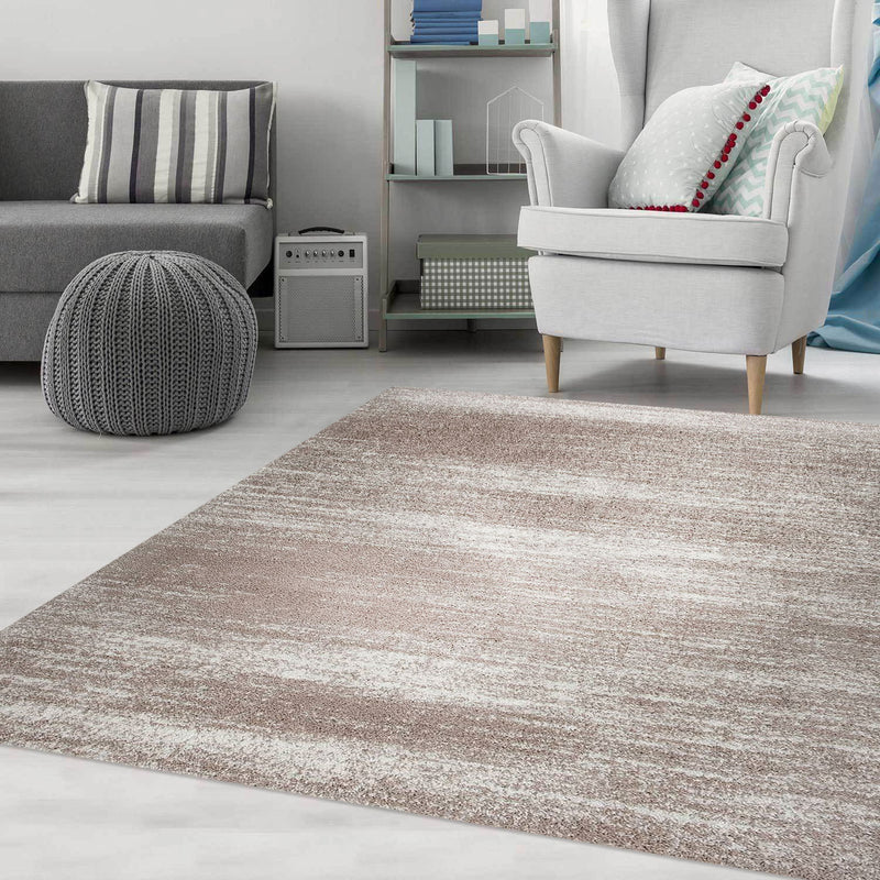 Nizza9074 Beige Shaggy Teppich Microfaser Extra Flauschig-zoom-
