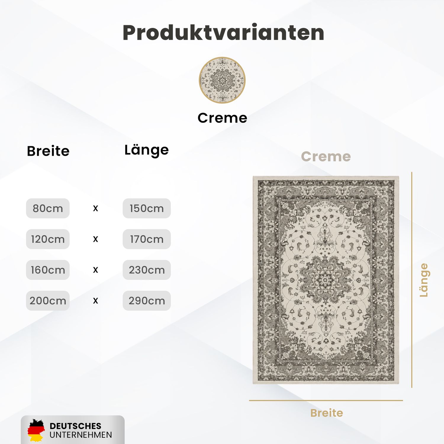 Orientteppich Kurzflor Moderner Teppich mit Ornament-Muster – Pflegeleicht & Robust-5
